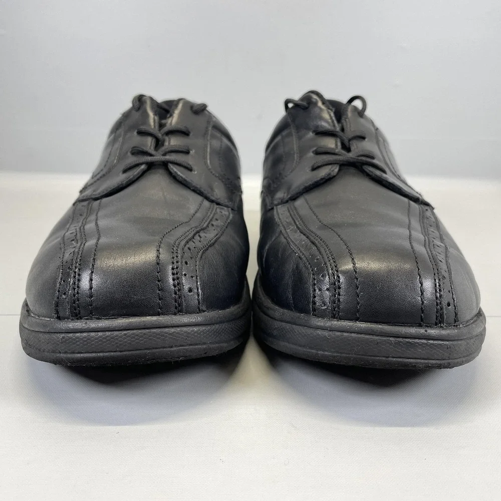 Orthofeet 465 Gramercy Shoes Mens Size 14 Wide 2E Black Leather Orthopedic